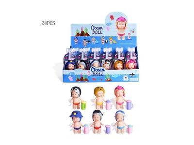 (海底世界）3寸喝水尿尿动物海洋宝宝 加水瓶 6款混装 24PCS - OBL10482400