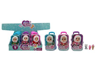拉箱圣诞哭泣娃娃带宠物狗、奶瓶、冰淇淋配件 3款混装 9PCS - OBL10482439