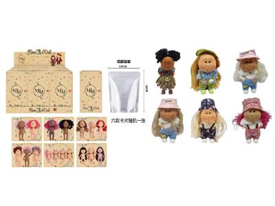爆款正版1比1时装18CM全搪胶西班牙Mia土豆娃娃公仔带卡片  6款6PC【 每盒都有2套衣服一套毛绒一套时装】 - OBL10482479
