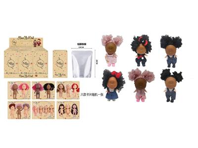 爆款正版1比1时装18CM全搪胶西班牙Mia土豆娃娃公仔带卡片  6款6PC - OBL10482489