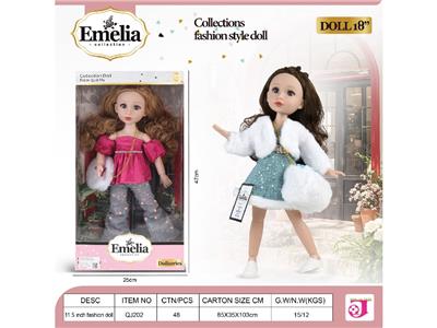 Emelia,18寸时尚达人关节娃娃 - OBL10484076