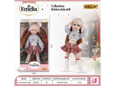 Emelia,18寸时尚达人关节娃娃 - OBL10484079