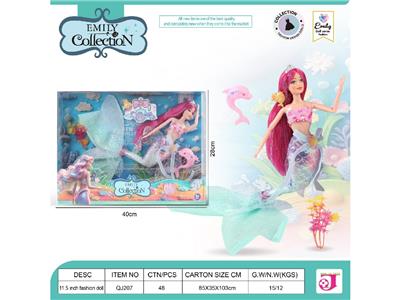 EMILY，11.5寸，11关节美人鱼娃娃 - OBL10484091