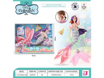 EMILY，11.5寸，11关节美人鱼娃娃 - OBL10484092