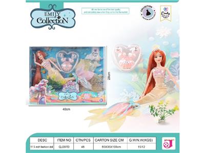 EMILY，11.5寸，11关节美人鱼娃娃 - OBL10484095