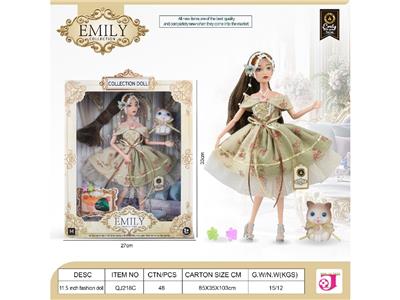 EMILY，11.5寸11关节娃娃之宫廷风系列 - OBL10484144