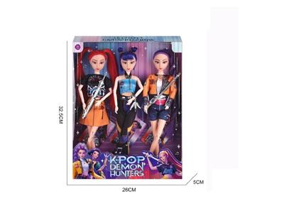 K-POP 猎魔女团11.5寸12关节实身芭芘带武器主题三人装 - OBL10484559