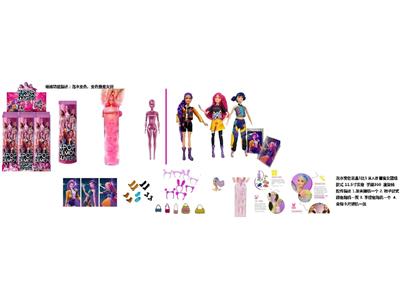 水溶变色泡水系列  K-POP 猎魔女团真人版11.5寸实身带Rumi鲁米打歌芭比带金貂卡片一张带发夹带手提包3款6PC混装 - OBL10484627