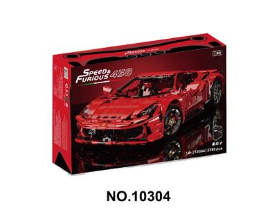 DIY跨境拼装积木车               1:8 法拉跑车458 - OBL10484914