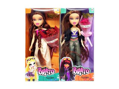 BRATZ 夏天系列10寸大脚大腿实身大头贝兹娃娃带一束真花 - OBL10485050