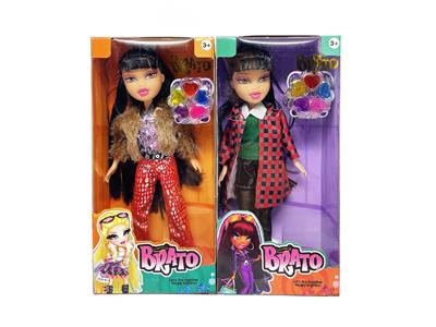 BRATZ 冬天系列10寸大脚大腿实身大头贝兹娃娃带真人化妆油 - OBL10485055