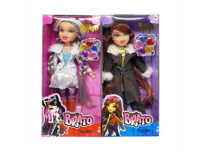 BRATZ 冬天系列10寸大脚大腿实身大头贝兹娃娃带真人化妆油 - OBL10485057