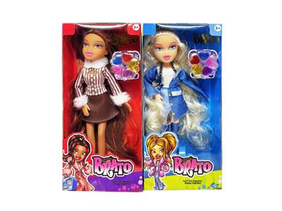 BRATZ 冬天系列10寸大脚大腿实身大头贝兹娃娃带真人化妆油 - OBL10485058