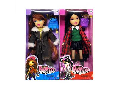 BRATZ 冬天系列10寸大脚大腿实身大头贝兹娃娃带真人化妆油 - OBL10485062