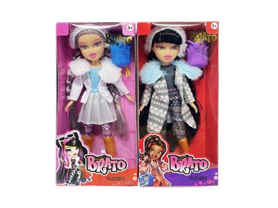 BRATZ 冬天系列10寸大脚大腿实身大头贝兹娃娃带真人化妆油 - OBL10485064