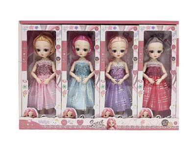 12寸13关节实身3D眼睛叶罗丽4款混装穿鞋8PCS - OBL10485345