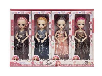 12寸13关节实身3D眼睛叶罗丽4款混装穿鞋8PCS - OBL10485346