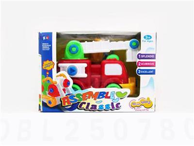 Cartoon disassembly and assembly of fire truck - OBL250780