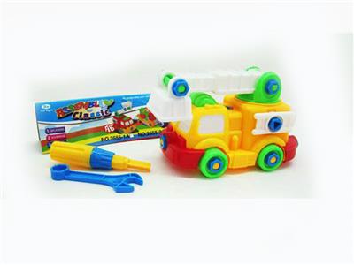 Cartoon disassembly and assembly of fire truck - OBL250789