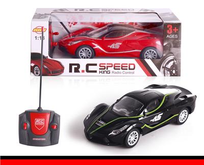 Remote control car 1:18 four-way simulation ferrari (red, yellow) - OBL617669
