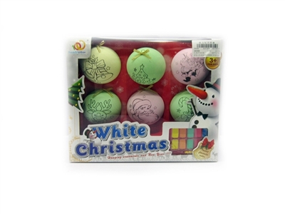 Qizhi watercolor Christmas balls (design random) - OBL628775