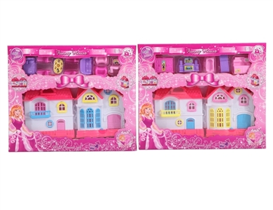 Two pink mini villa furniture (conventional) - OBL629801