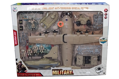Military suit/slide large transport aircraft (package two button batteries, strip light, sound), sma - OBL629871