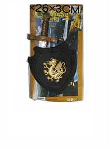 Electroplating dragon sword shield - OBL630136