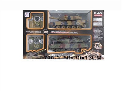 2.4G遥控对战坦克     美国M1A2?德国豹2 (包电) - OBL630177