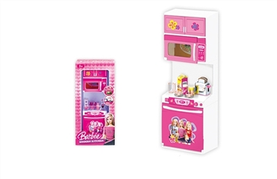 Barbie微波炉橱柜                            （灯光声音.包3粒AG13纽扣）                 - OBL630637