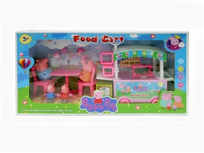 Pink pig sister four diners with a pink pig - OBL631885