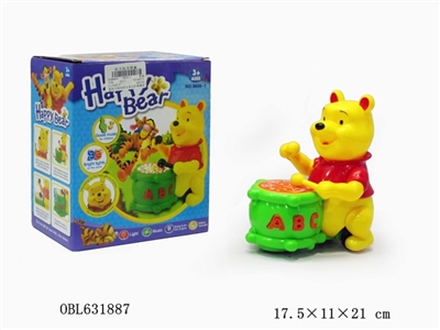 Electric universal 3 d light music drums winnie the pooh - OBL631887