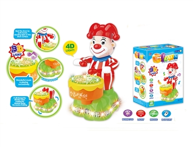 Electric universal with 4 d light music clown drums - OBL632933