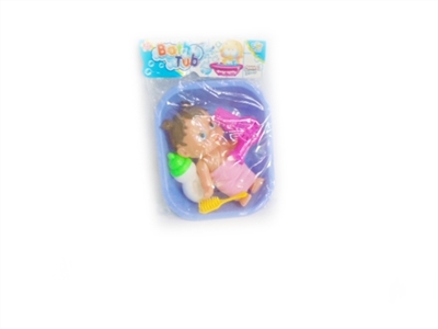 Baby bath tub Female doll (wear towel) - OBL632945