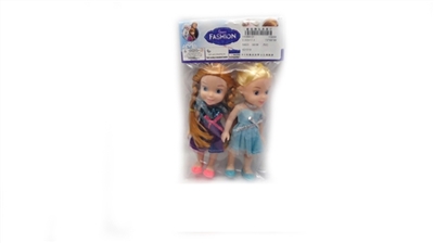 6 inch bottle blowing snow princess two sisters - OBL633032