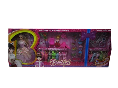 11.5 -inch barbie solid 3 d eye eyelash with 14 sets of clothes. Accessories - OBL633367
