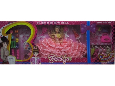 11.5 -inch barbie solid 3 d eye eyelash with six sets of clothes. Accessories - OBL633368