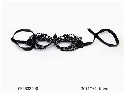 定型好黑色纱线小眼罩 - OBL633490