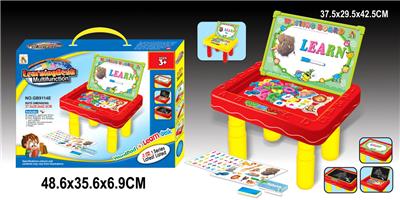 English learning desk with 26 English letters and EVA magnetic attraction animal, number (double sided) - OBL634848