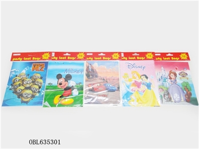 10个多款卡通图案礼品袋 - OBL635301