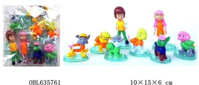 3 to 4 inches of dogs patrol only eight transparent green base (head hands can activities) big plast - OBL635761