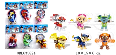 3 inch dogs patrol (a function can bounce off) single badge folded card paragraph 6 - OBL635824