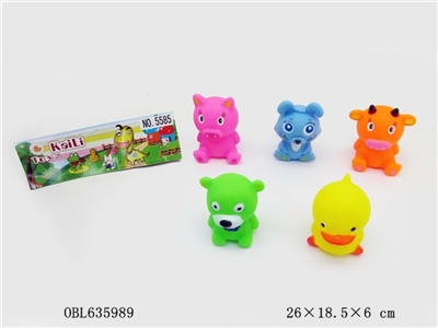 Five plastic animal - OBL635989