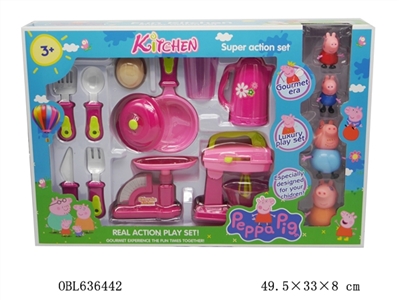 The pink pig sister tableware with four the pig - OBL636442