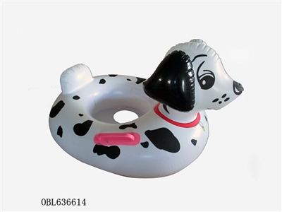 White dog inflatable swimming boat - OBL636614