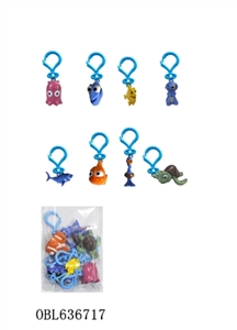 1.5 2 inches of finding nemo doll single key rings OPP bags, 8 paragraph 1 bag - OBL636717