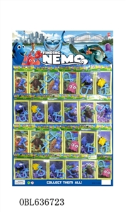1.5 2 inches of finding nemo doll single key rings OPP bags, 24 a big plate - OBL636723