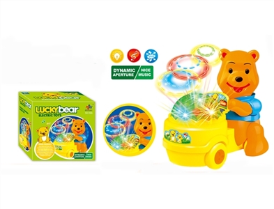 Electric universal colorful light music bear - OBL637802