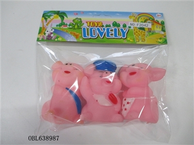 Three lining plastic animal zhuang - OBL638987