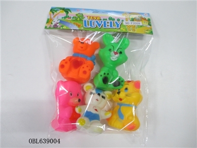 5 zhuang lining plastic animals - OBL639004